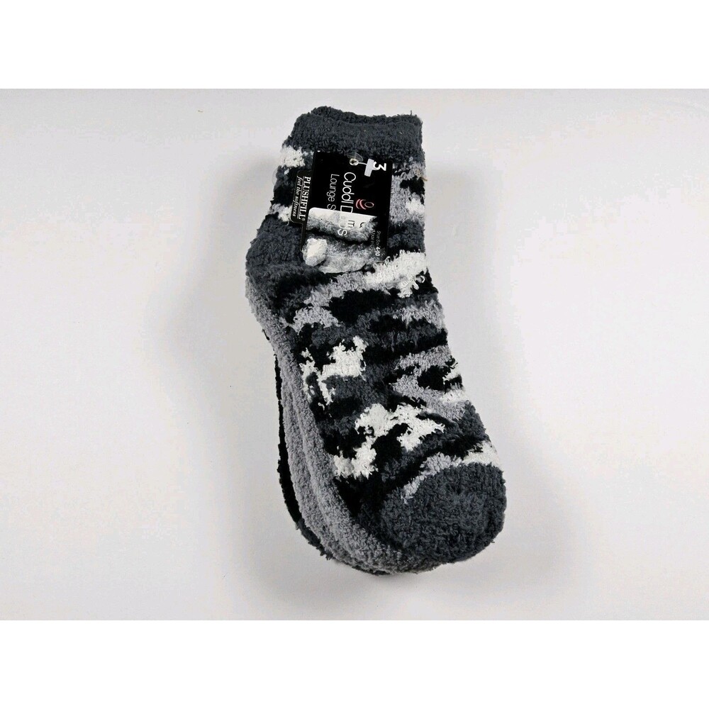 Cuddl Duds Plushfill Lounge Fuzzy 3pk Winter Socks Size 4-10